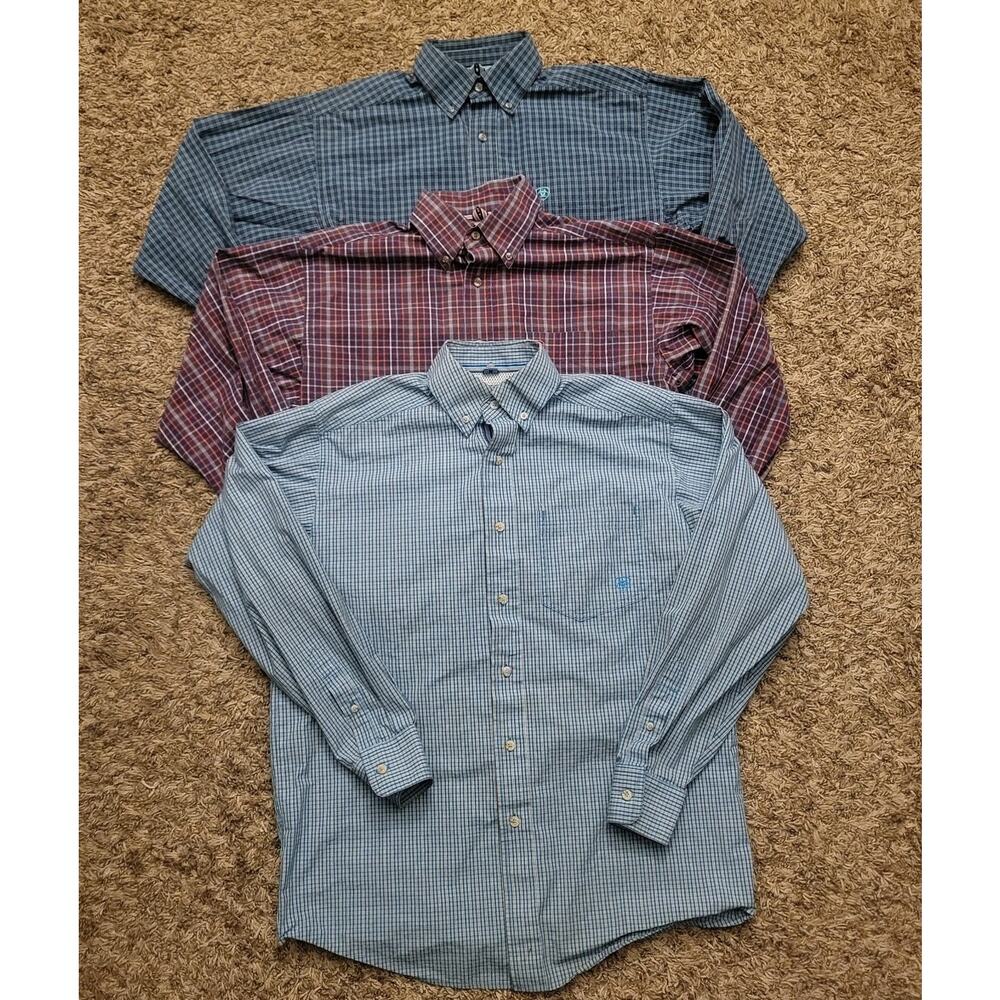 Men's Checkered Long Sleeve Shirt Set
